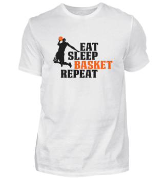 Eat Sleep Basket Repeat Funny Gift for Basketball Man Player-b9bc