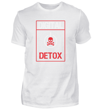 Digital Detox Power Knopf Totenkopf